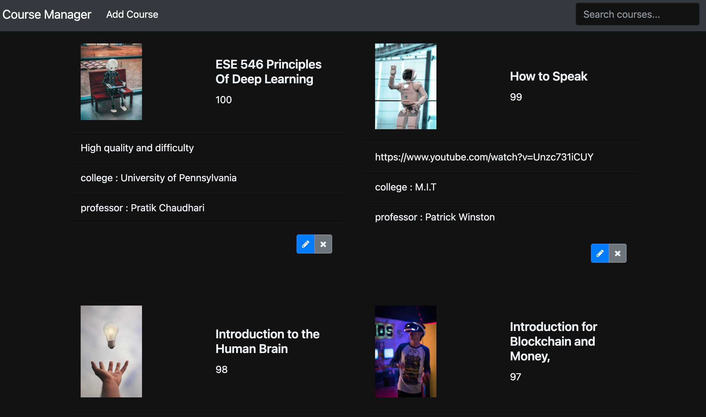 Web application: A course review and comments website
